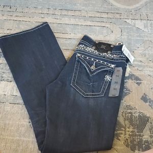 Miss Me Rhinestone Wing Flap Pocket Boot Jean